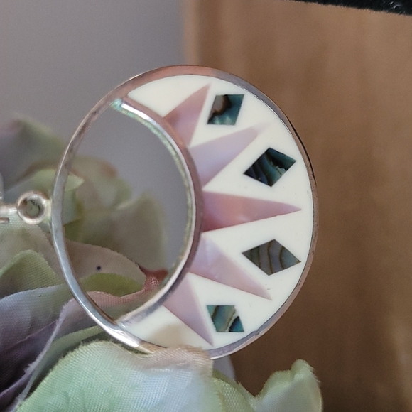 Vintage Alpaca Silver Earrings - Picture 2 of 6